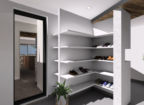 柔軟性の高い土間スペース