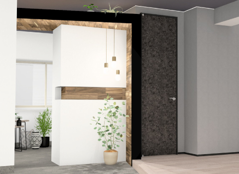 ON/OFFの切り替えスイッチとなるエントランス